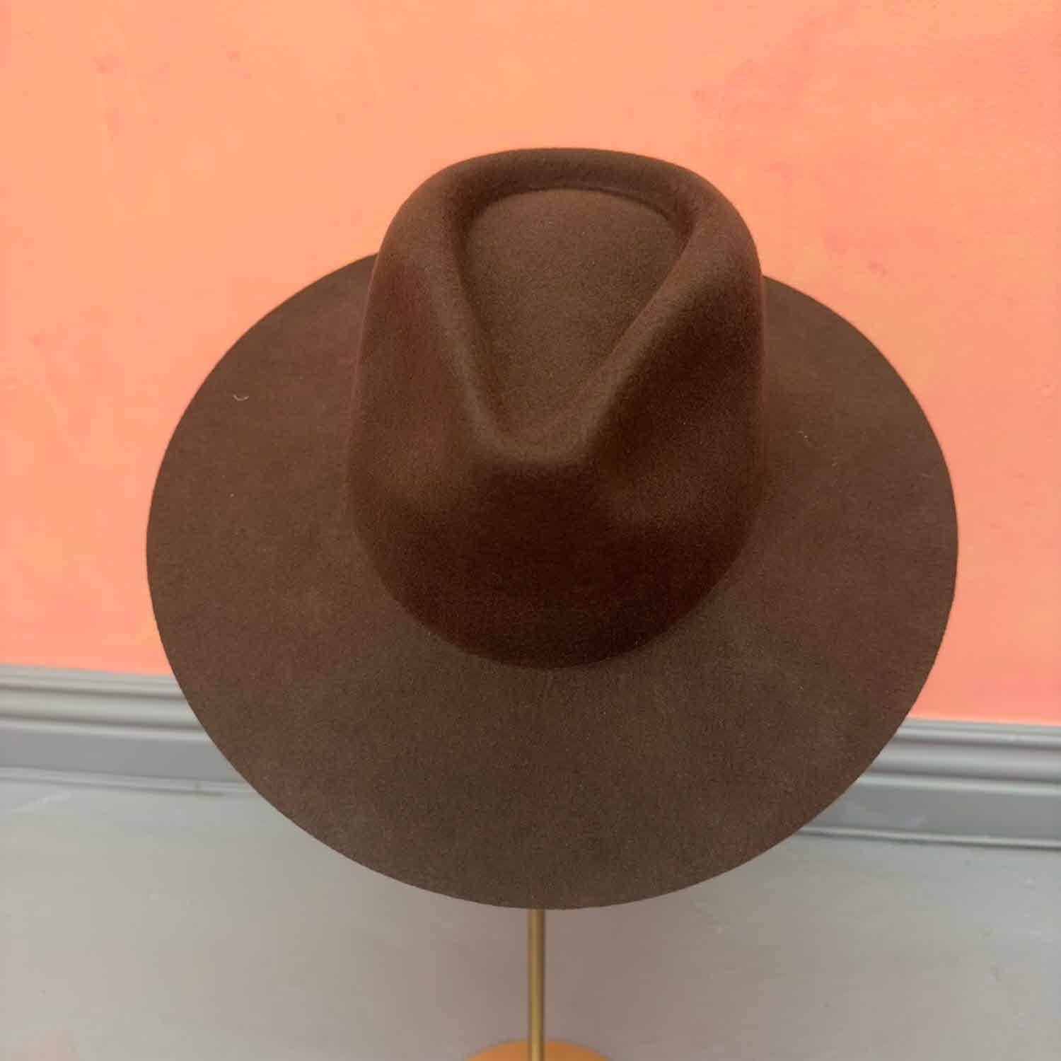 Stiff brim  Australian wool Hat: Stone and Ivory / ONE SIZE