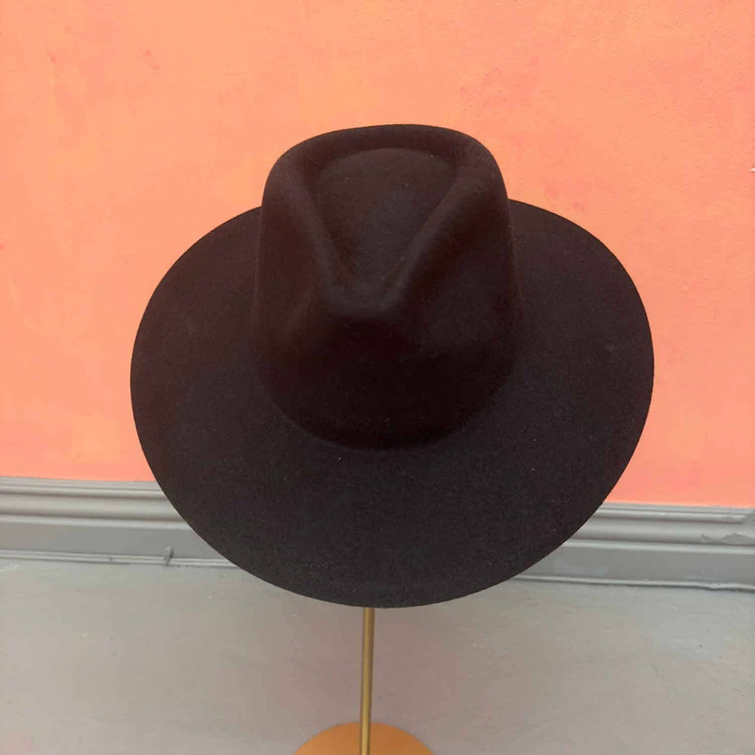 Stiff brim  Australian wool Hat: Stone and Ivory / ONE SIZE