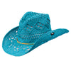 Ariel Toyo Straw Woven Cowboy Western Drifter Hat - on sale