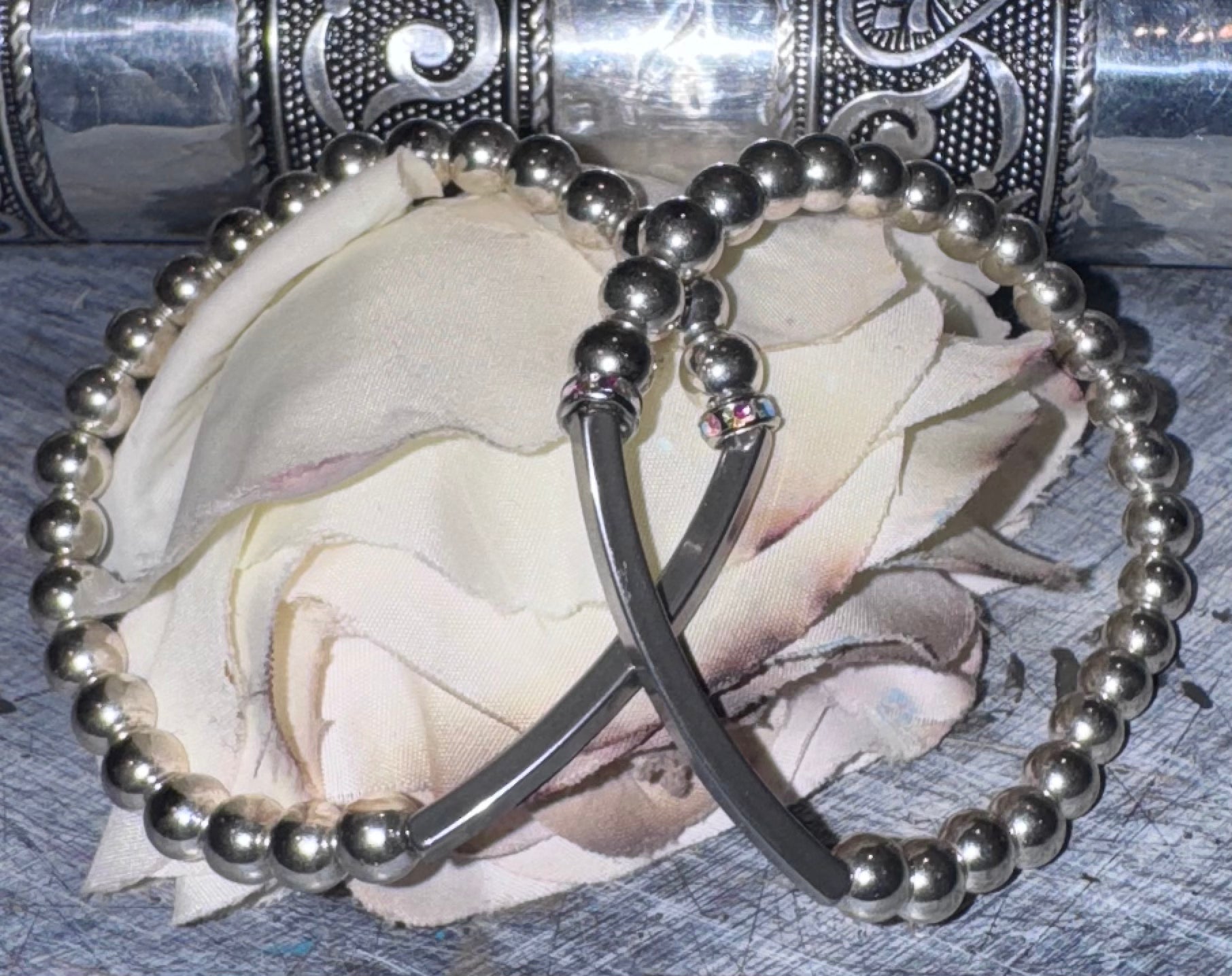 Hand Beaded Bar Bracelets