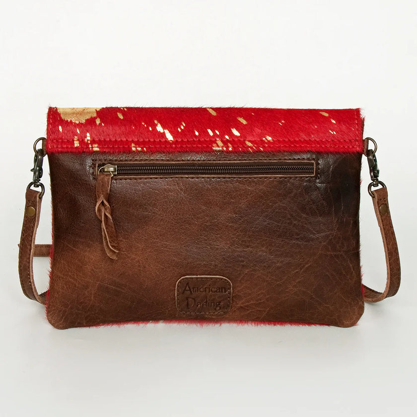 Red HOWDY Envelope Genuine Western Leather Women Bag