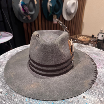 The Landry - Unisex Gun Metal Felt Design by the maddhattery -Large