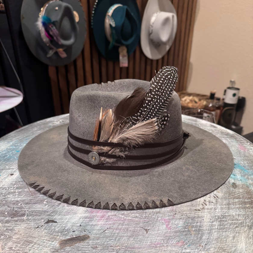 The Landry - Unisex Gun Metal Felt Design by the maddhattery -Large