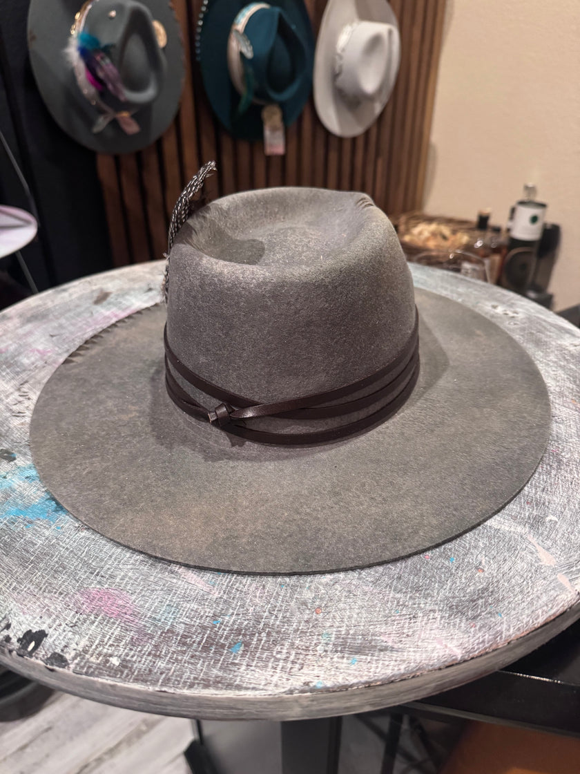 The Landry - Unisex Gun Metal Felt Design by the maddhattery -Large