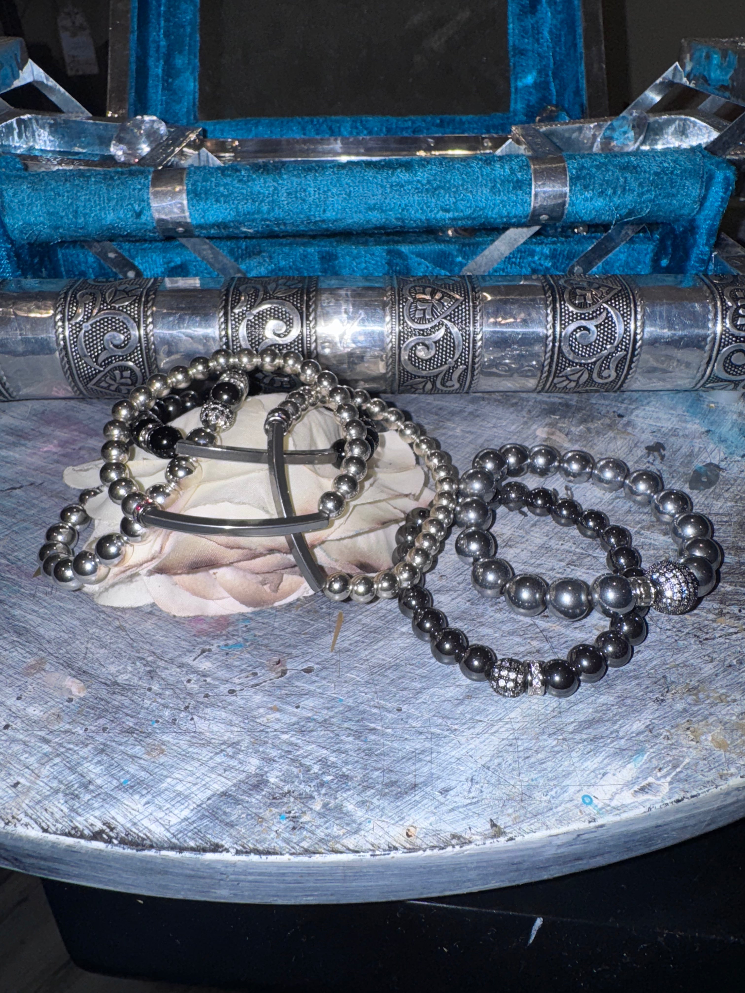 Hand Beaded Bar Bracelets