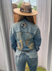 Japanese Gold Dragons Distressed Denim jacket - SOLD