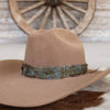 Feather Hat Band with adjustable ties - Dove