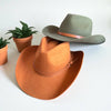Premium Australian Wool Cowboy Hat W/ Leather Band: ONE SIZE - 3 colors