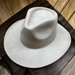 Stiff brim  Australian wool Hat: Stone and Ivory / ONE SIZE