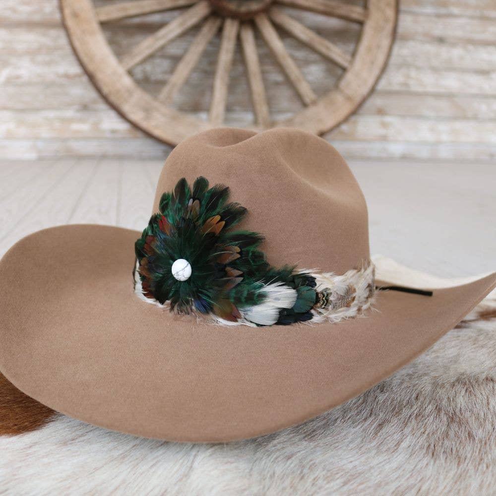 Western Feather Hat Band - Royal