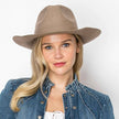 Stiff brim  Australian wool Hat: Stone and Ivory / ONE SIZE