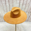 Wide Brim Flat Brim Fedora - Adjustable One Size