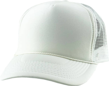 Classic Foam Front Trucker Hat: Black or White