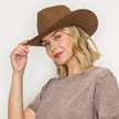 Premium Australian Wool Cowboy Hat W/ Leather Band: ONE SIZE - 3 colors