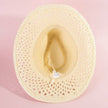 Woven Straw Western Sun Hat: Natural