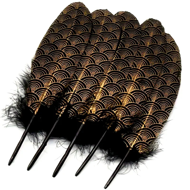Natural & Printed Feathers - Hat Accessory