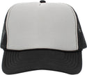 Classic Foam Front Trucker Hat: White and Black