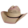 Olivia - Straw Cowboy Hat: / Pink