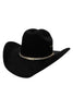 Gold Stitched Vegan Leather Cattleman Faux Suede  Cowboy Hat