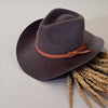 Premium Australian Wool Cowboy Hat W/ Leather Band: ONE SIZE - 3 colors