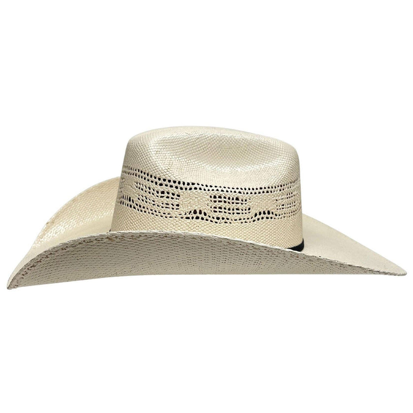 Bozeman -Unisex Straw Cowboy Hat: Black and Natural
