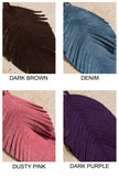 Genuine Leather Leaf/Feather Earrings: / OS - 5 Color Options