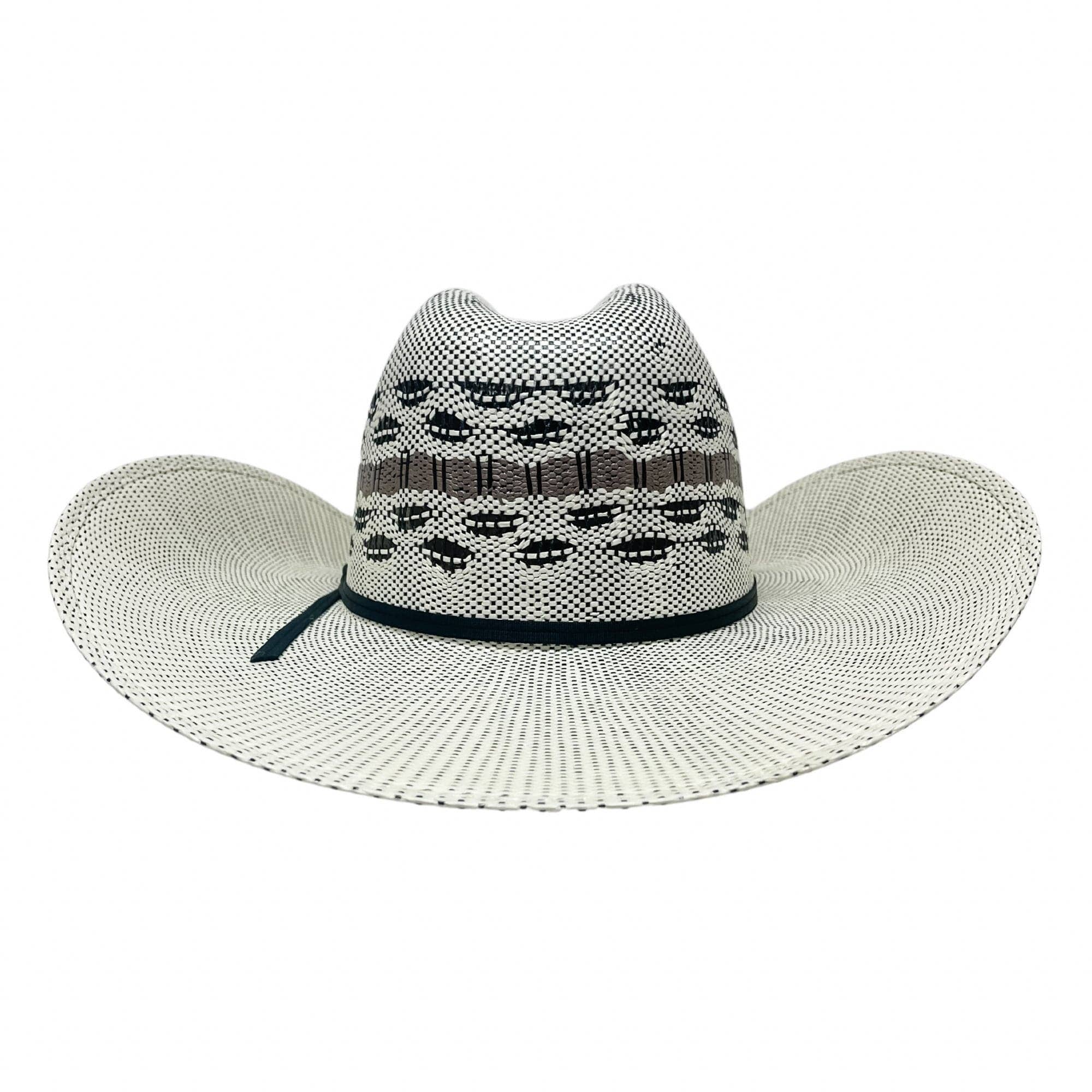 Cisco - Straw Cattleman Cowboy Hat - Cream/Black: Medium and Large