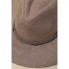 Wide Brim Fedora Fashion Hat: Ivory, Taupe, and Black