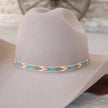Blue Chevron Beaded Hat Band: Blue Chevron Beaded Hat Band