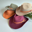 Premium Australian Wool Cowboy Hat W/ Leather Band: ONE SIZE - 3 colors