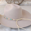 Blue Chevron Beaded Hat Band: Blue Chevron Beaded Hat Band