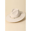Wide Brim Fedora Fashion Hat: Ivory, Taupe, and Black