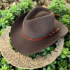 Premium Australian Wool Cowboy Hat W/ Leather Band: ONE SIZE - 3 colors