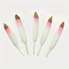 Gold Tipped Feather - Pink and Blue