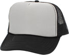 Classic Foam Front Trucker Hat: White and Black