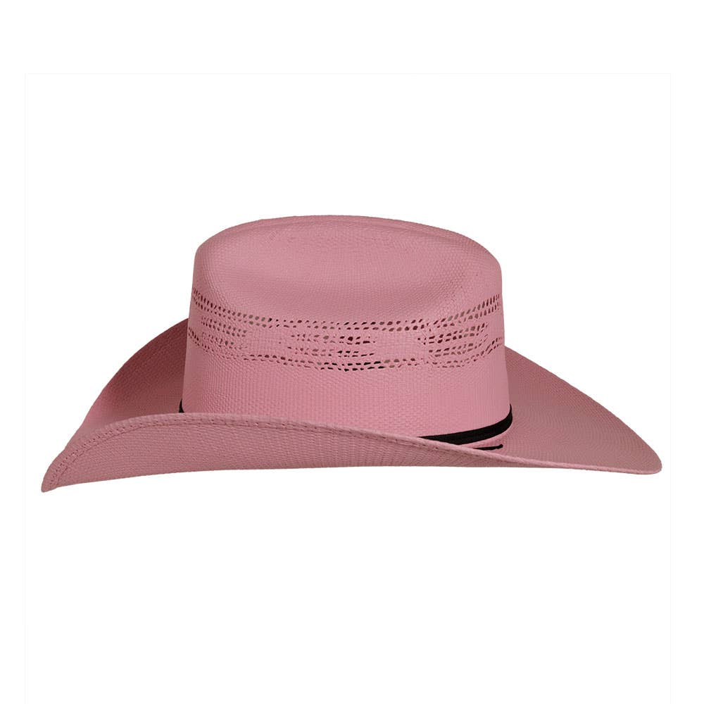 Chelsea | Women's Straw Cowgirl Hat: Pink / SM/MD and L/XL