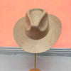 Stiff brim  Australian wool Hat: Stone and Ivory / ONE SIZE