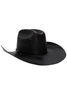 Black Straw Quarterhorse Taco Brim Crafted Cowboy Hat: Large 57cm