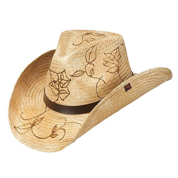 Railey Straw Western Drifter Cowboy Hat
