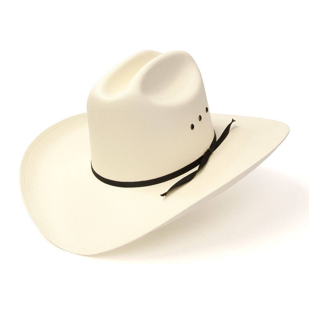 Natural Straw Western Cattleman Hat: Unisex Small