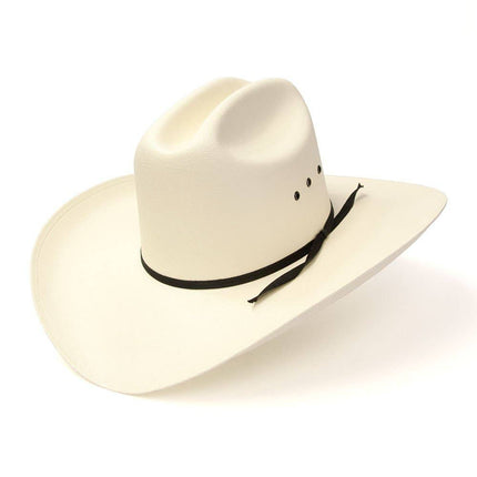 Natural Straw Western Cattleman Hat: Unisex Small