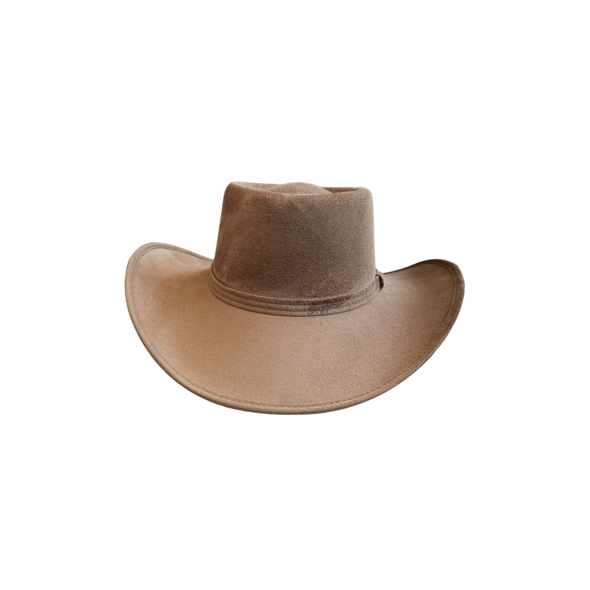 Unisex Vegan Western Gambler Cowboy Hat: Taupe