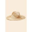 Two Tone Straw Braid Hat: Natural or Lavender