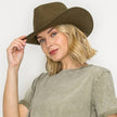 Premium Australian Wool Cowboy Hat W/ Leather Band: ONE SIZE - 3 colors