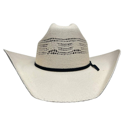 Bozeman -Unisex Straw Cowboy Hat: Black and Natural