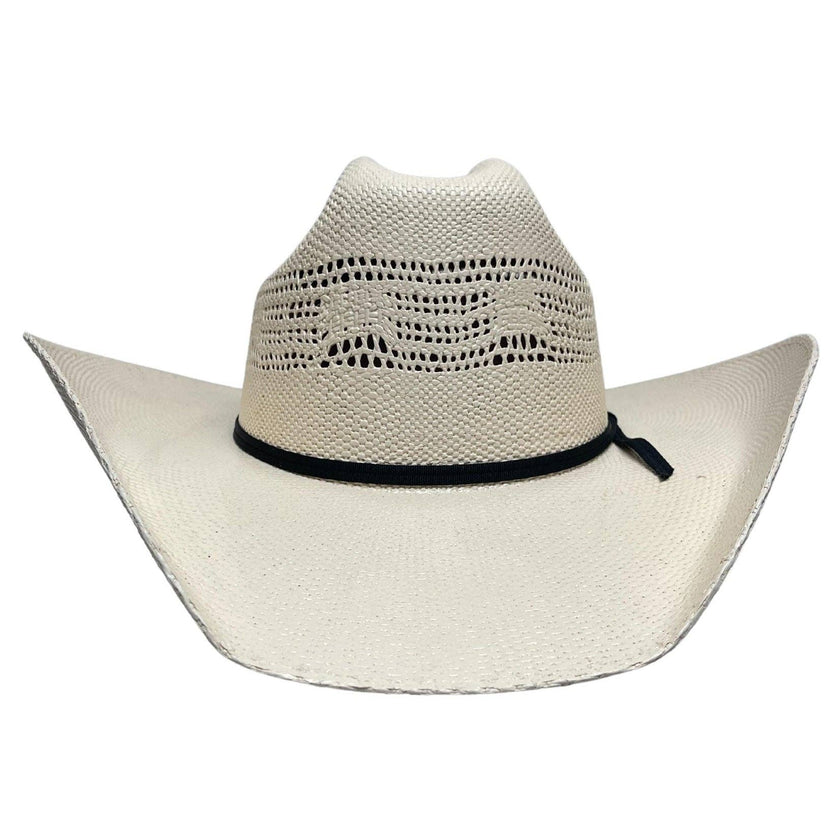 Bozeman -Unisex Straw Cowboy Hat: Black and Natural