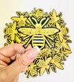 Black and yellow honey bee trucker hat embroidery patch 