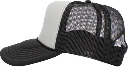 Classic Foam Front Trucker Hat: White and Black