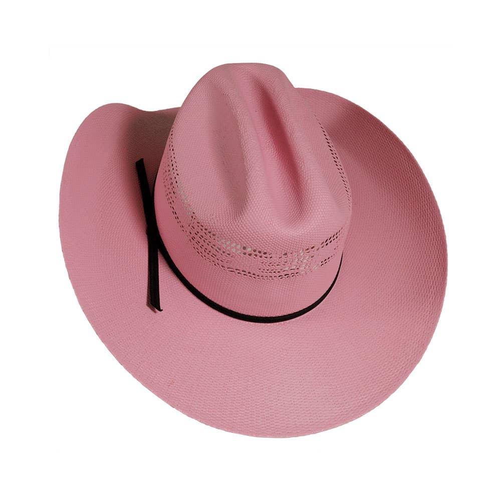 Chelsea | Women's Straw Cowgirl Hat: Pink / SM/MD and L/XL