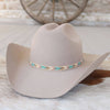 Blue Chevron Beaded Hat Band: Blue Chevron Beaded Hat Band
